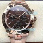 Swiss Quality Rolex Cosmograph Daytona Chocolate Dial Rose Gold Replica Watch 